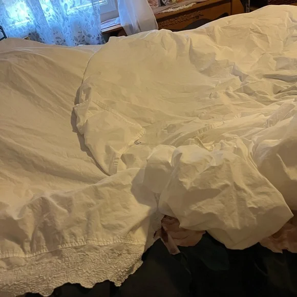 Simply Shabby Chic~White Lace Sheet Set~cotton~twin~4 pieces - Picture 14 of 16